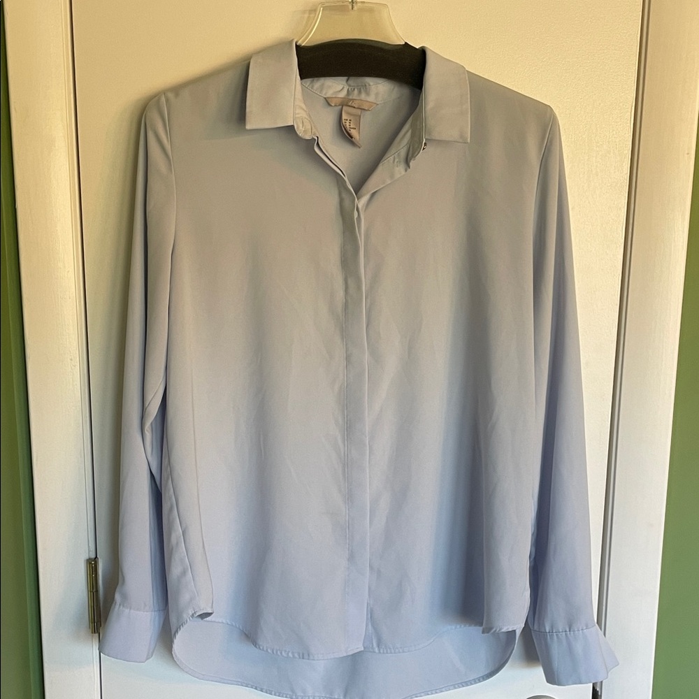 Light Blue Long Sleeve Blouse